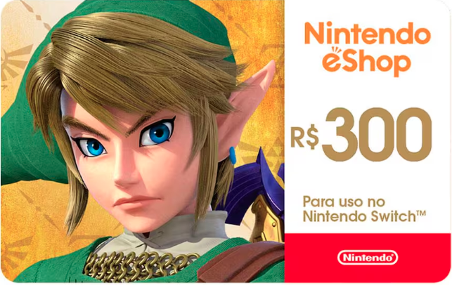 Cartão Nintendo eShop R$300